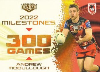2023 NRL Traders Elite - 2022 Milestones #M13 Andrew McCullough Front
